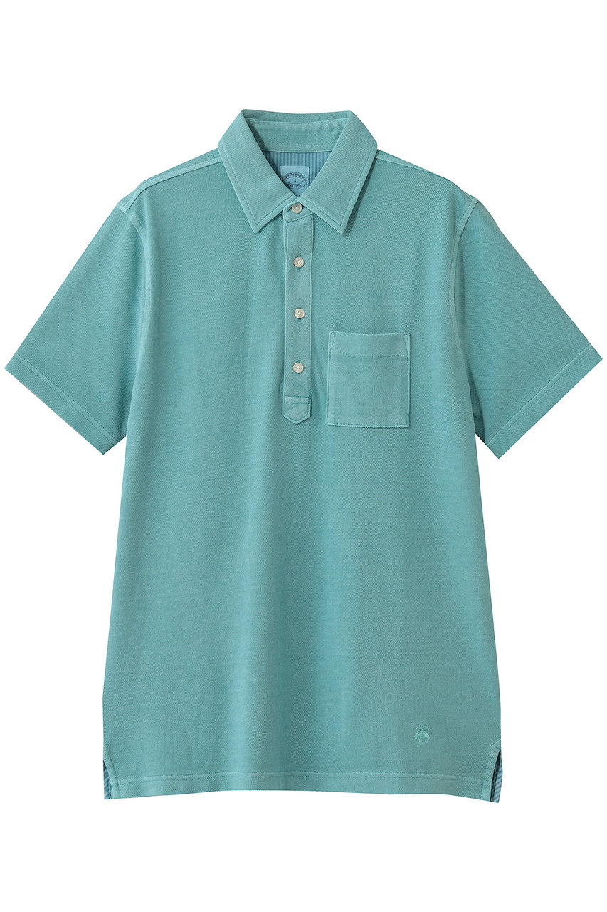 ブルックス ブラザーズ/Brooks Brothersの【MEN】コットンストレッチピケ　GFロゴ　ガーメントダイ　ポロシャツ(グリーン/100226643)