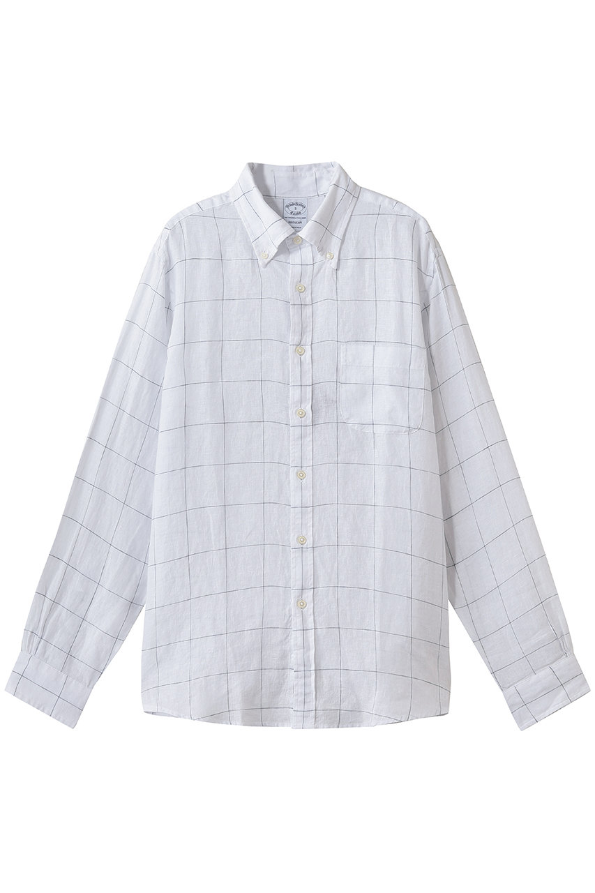 ブルックス ブラザーズ/Brooks Brothersの【MEN】アイリッシュリネン　シーズナルパターン　カジュアルシャツ　Regular Fit(ホワイト/100230845)