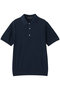 【MEN】ペーパーヤーン/ポリエステル　ジョニーカラー　ポロセーター ブルックス ブラザーズ/Brooks Brothers ネイビー