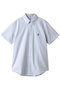 【UNISEX】【アメリカ建国250th記念】 ◆オンラインストア限定◆ オックスフォード　星条旗GF　キャンディストライプ　ショートスリーブ　ポロカラーシャツ ブルックス ブラザーズ/Brooks Brothers ホワイト×ブルー