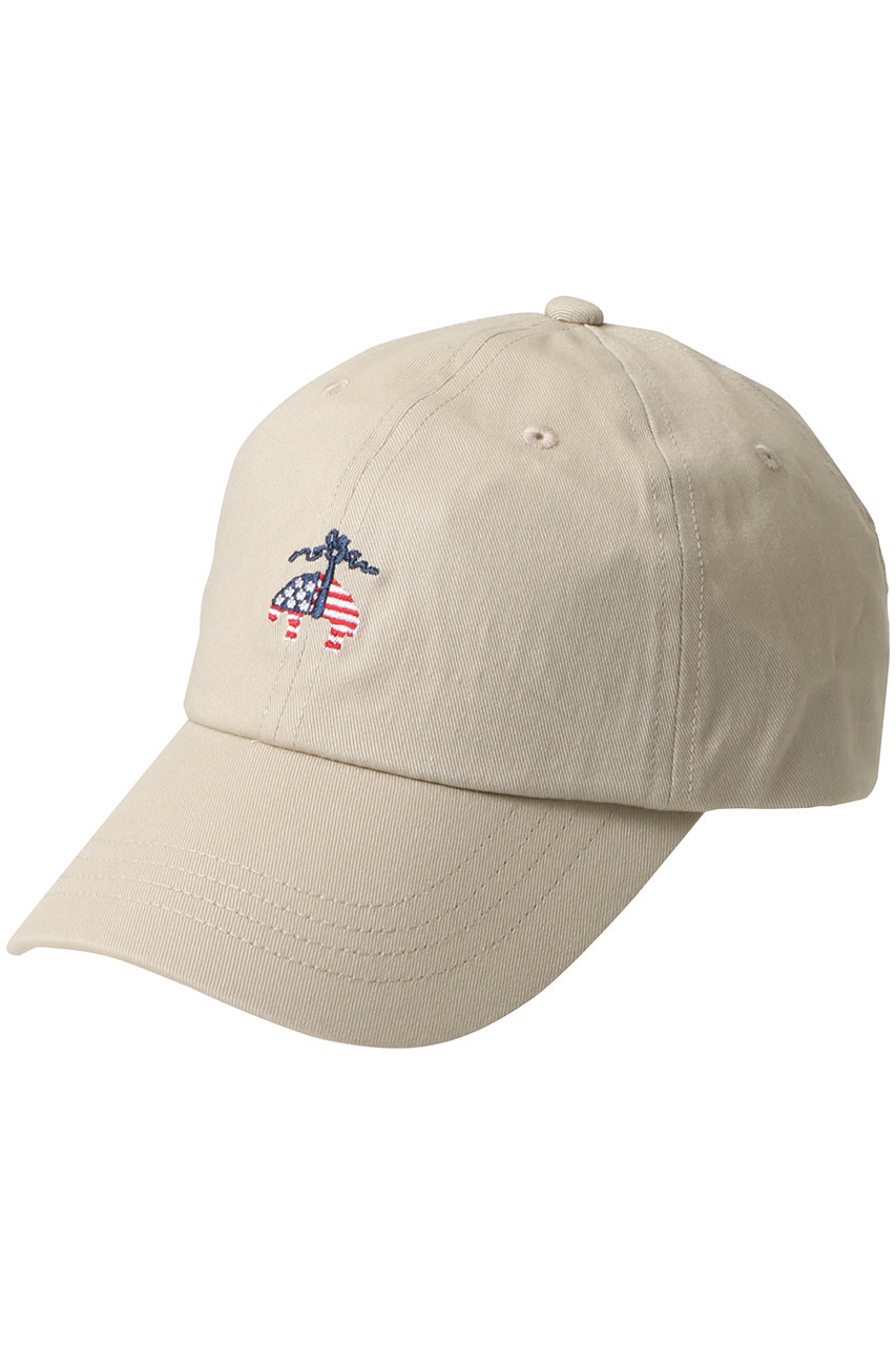 Brooks Brothers 【UNISEX】【アメリカ建国250th記念】 コットンツイル 星条旗GFロゴ ベースボールキャップ (カーキ, ONE SIZE) ブルックス ブラザーズ ELLE SHOP