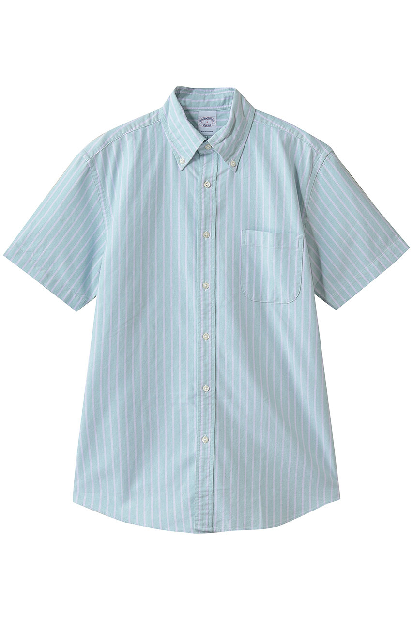ブルックス ブラザーズ/Brooks Brothersの【MEN】オックスフォード　シーズナルパターン　ショートスリーブ　フライデーシャツ(グリーン/100234529)