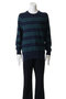 【MEN】スーピマコットン　トリプルストライプ　サドルショルダー　クルーネックセーター ブルックス ブラザーズ/Brooks Brothers