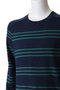 【MEN】スーピマコットン　トリプルストライプ　サドルショルダー　クルーネックセーター ブルックス ブラザーズ/Brooks Brothers