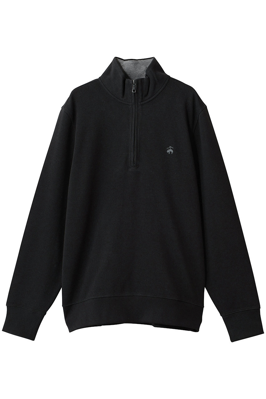 ブルックス ブラザーズ/Brooks Brothersの【MEN】ロングスリーブ GFロゴ ハーフジップ モックネックプルオーバー(ブラック/100202230)