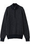 【MEN】コットン　ドット　ハーフジップ　モックネックセーター ブルックス ブラザーズ/Brooks Brothers ネイビー