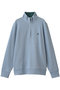 【MEN】コットン　フレンチリブ　GFロゴ　ハーフジップ　モックネックプルオーバー ブルックス ブラザーズ/Brooks Brothers ブルーグレー