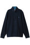 【MEN】コットン　フレンチリブ　GFロゴ　ハーフジップ　モックネックプルオーバー ブルックス ブラザーズ/Brooks Brothers ネイビー