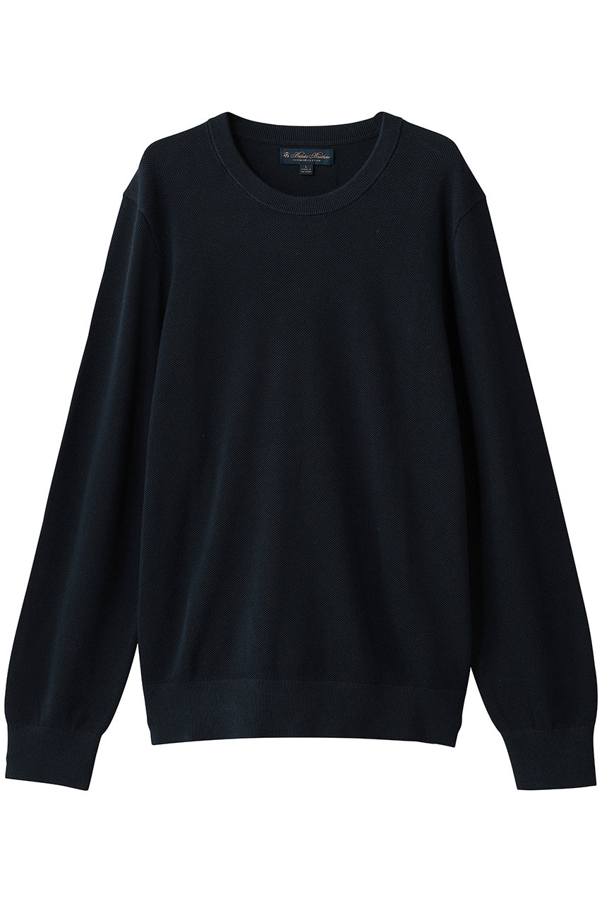 ブルックス ブラザーズ/Brooks Brothersの【MEN】スーピマコットン　ピケ　クルーネックセーター(ネイビー/100223036)