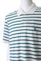 【MEN】コットン　ストレッチピケ　GFロゴ　ストライプ　ポロシャツ ブルックス ブラザーズ/Brooks Brothers