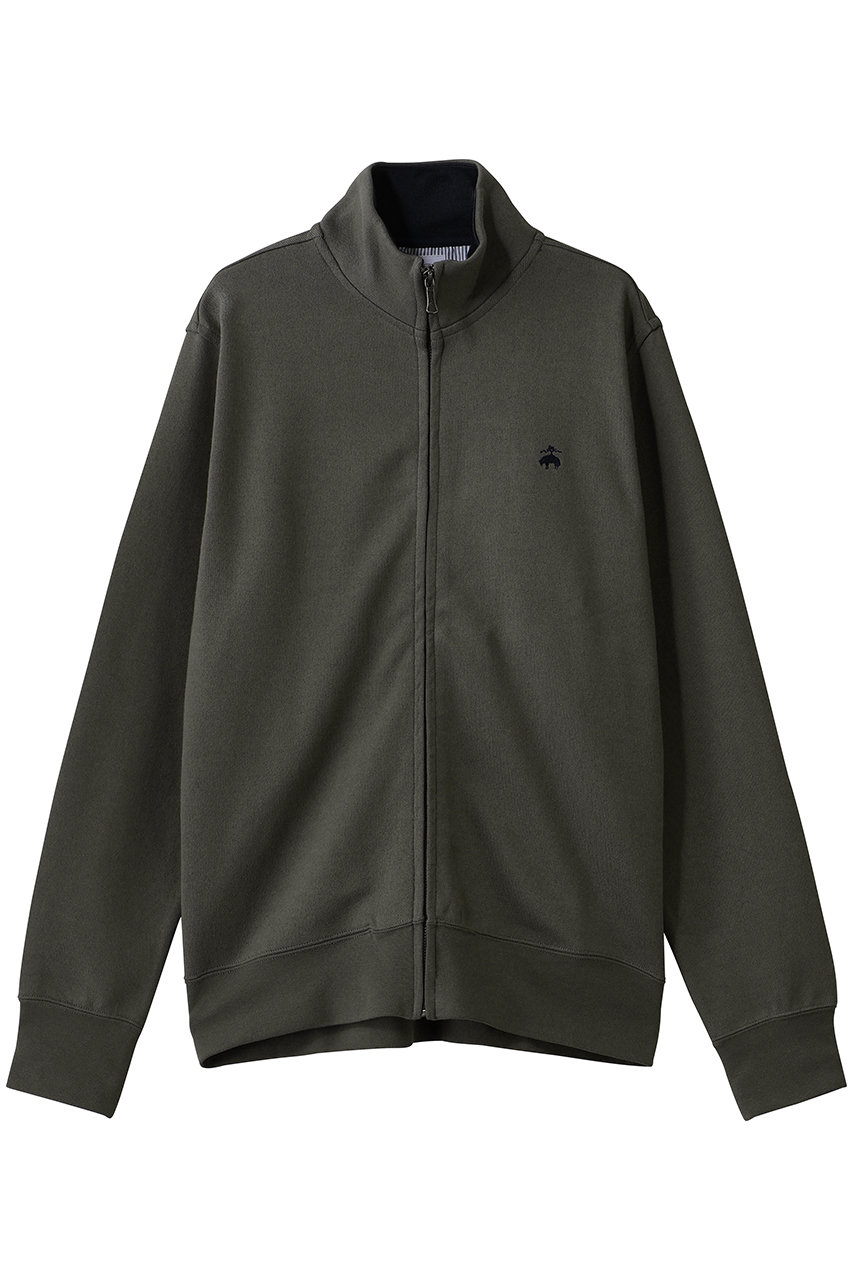ブルックス ブラザーズ/Brooks Brothersの【MEN】コットン／ポリエステル　GFロゴ　ダブルフェイス　モックネック　フルジップ(チャコール/330002861)