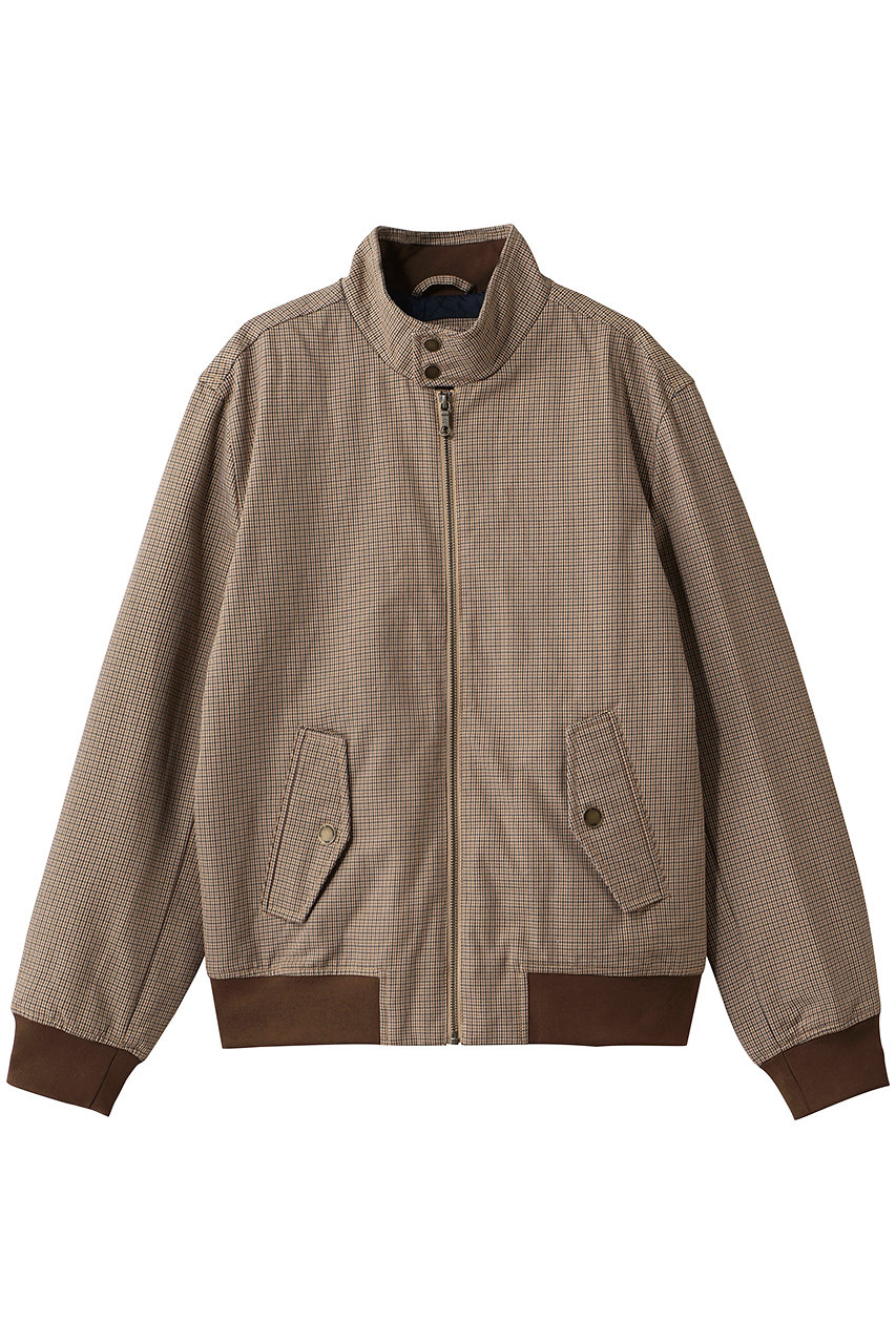 Brooks Brothers 【MEN】コットン ガンクラブチェック ボマージャケット (ブラウン, L) ブルックス ブラザーズ ELLE SHOP