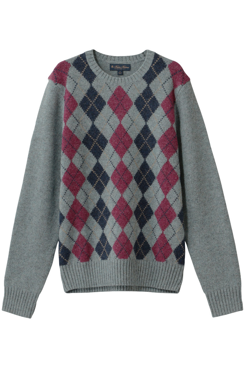 Brooks Brothers 【MEN】ウール アーカイブアーガイル クルーネックセーター (グリーン, L) ブルックス ブラザーズ ELLE SHOP