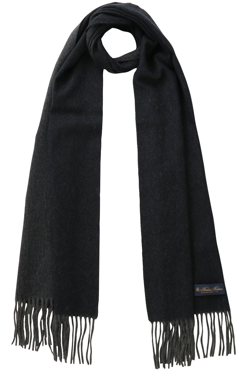 Brooks Brothers 【MEN】カシミヤ ソリッド リバーシブルマフラー (ネイビー, ONE SIZE) ブルックス ブラザーズ ELLE SHOP