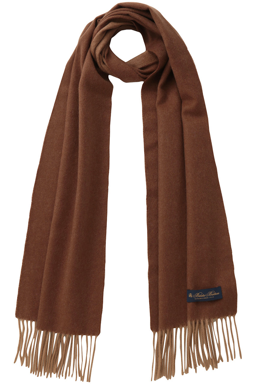 Brooks Brothers 【MEN】カシミヤ ソリッド リバーシブルマフラー (キャメル, ONE SIZE) ブルックス ブラザーズ ELLE SHOP