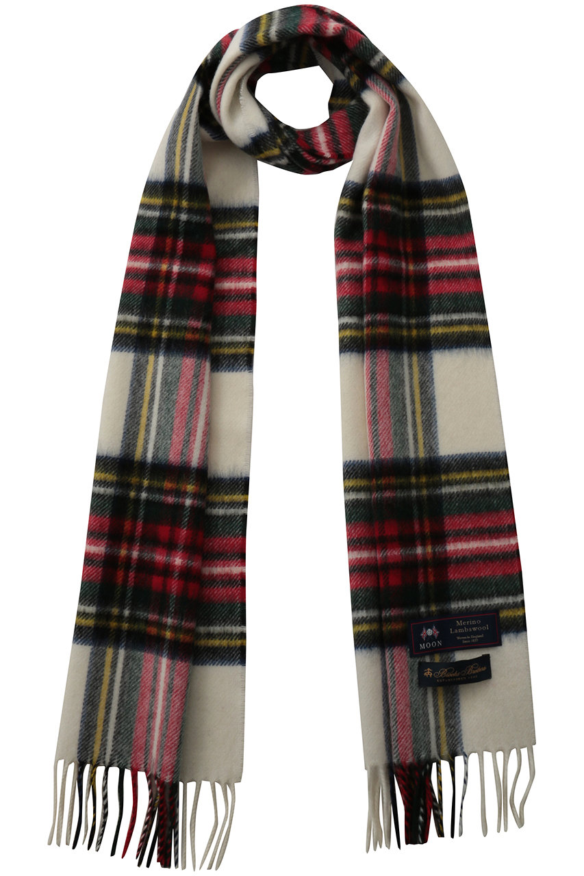 Brooks Brothers 【MEN】メリノウール チェック マフラー Made in UK (レッド, ONE SIZE) ブルックス ブラザーズ ELLE SHOP