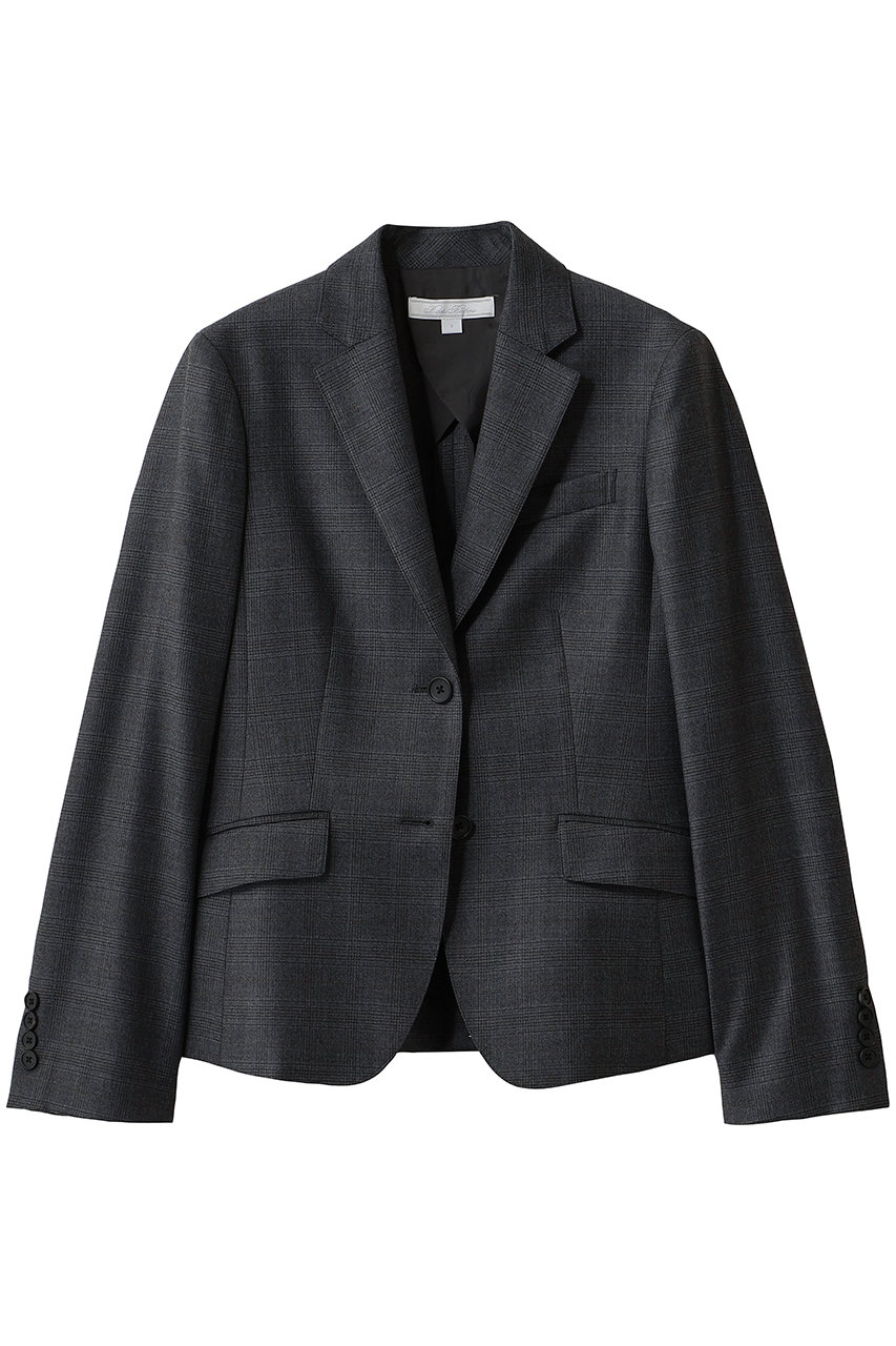 Brooks Brothers ウール グレンチェック シングル２ボタンジャケット (グレー, 4) ブルックス ブラザーズ ELLE SHOP