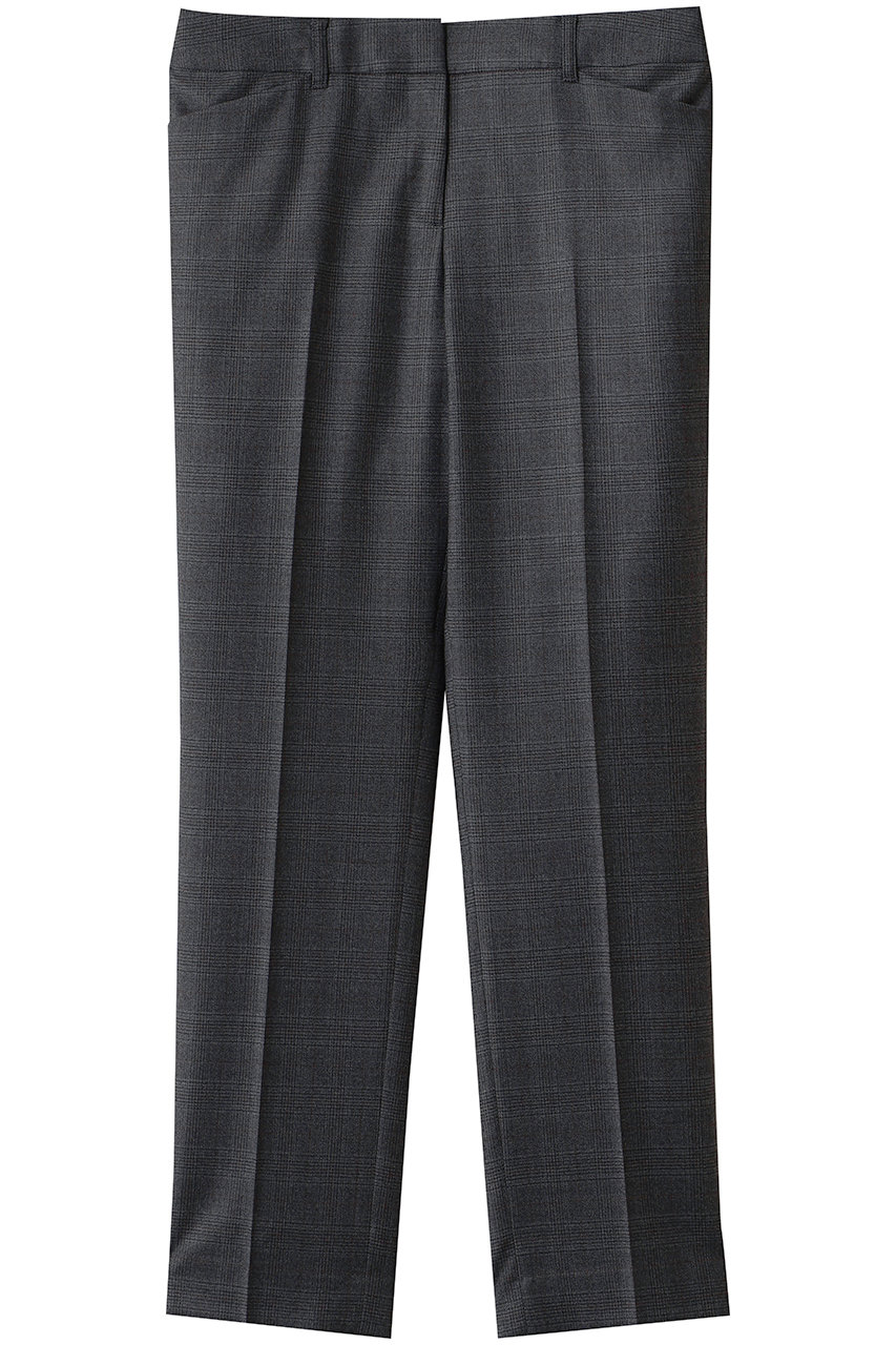 Brooks Brothers ウール グレンチェック クロップド ドレスパンツ (グレー, 4) ブルックス ブラザーズ ELLE SHOP