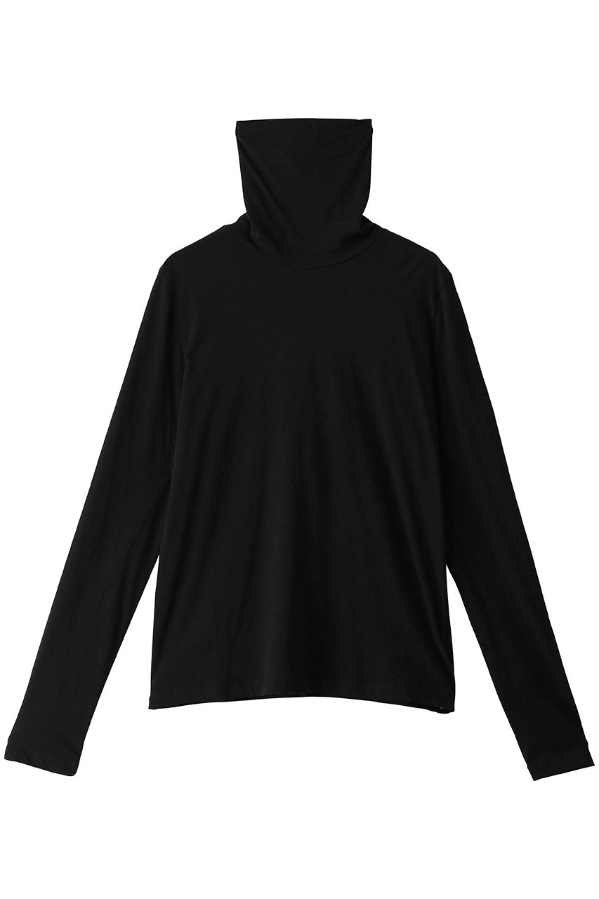 Brooks Brothers コットン／カシミヤ タートルネック ニットシャツ (ブラック, L) ブルックス ブラザーズ ELLE SHOP