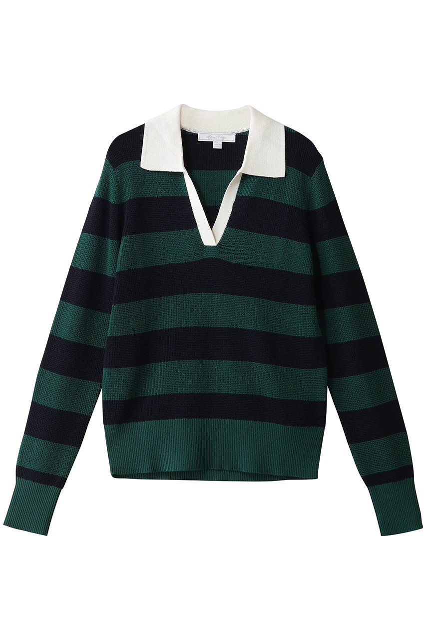 Brooks Brothers メリノウール ラグビー ポロセーター (グリーン, S) ブルックス ブラザーズ ELLE SHOP