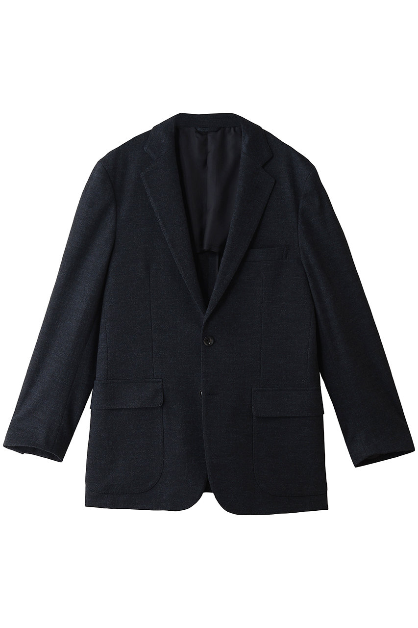 Brooks Brothers 【MEN】ウール ニット ヘリンボーン シングル２釦ジャケット Classic (ネイビー, M) ブルックス ブラザーズ ELLE SHOP