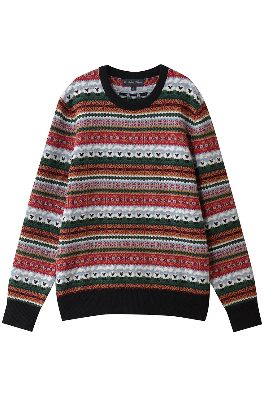 Brooks Brothers 【MEN】ウール／ナイロン フェアアイル クルーネックセーター (マルチ, S) ブルックス ブラザーズ ELLE SHOP