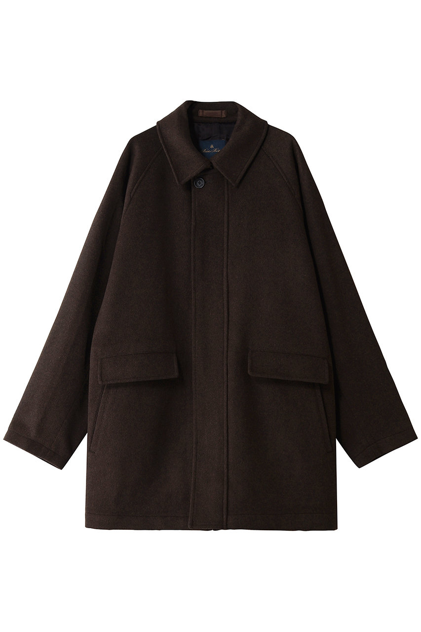 Brooks Brothers 【MEN】ウール／カシミヤ ラグランスリーブ ウォーキングコート (ブラウン, S) ブルックス ブラザーズ ELLE SHOP