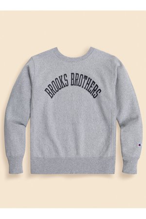 ブルックス ブラザーズ/Brooks Brothersの【MEN】Brooks Brothers×Champion　USAコットン　ラバープリントロゴ　スウェットシャツ　Made in USA(110100/110105)