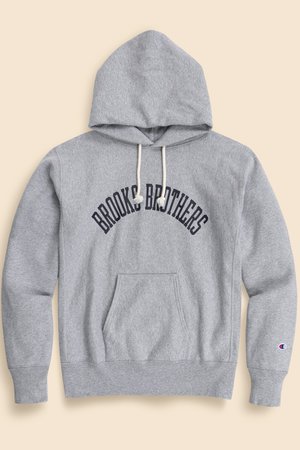 ブルックス ブラザーズ/Brooks Brothersの【MEN】Brooks Brothers×Champion　USAコットン　ラバープリントロゴ　フーデッド　スウェットシャツ　Made in USA(110100/110105)