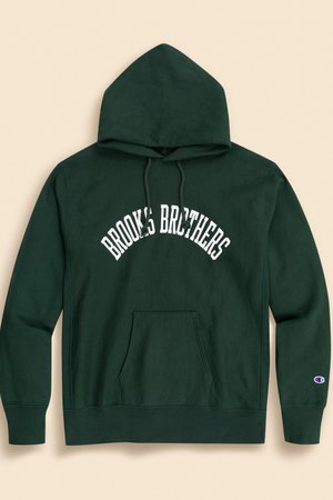 ブルックス ブラザーズ/Brooks Brothersの【MEN】Brooks Brothers×Champion　USAコットン　ラバープリントロゴ　フーデッド　スウェットシャツ　Made in USA(110100/110105)