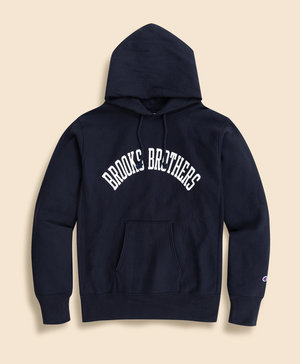 ブルックス ブラザーズ/Brooks Brothersの【MEN】Brooks Brothers×Champion　USAコットン　ラバープリントロゴ　フーデッド　スウェットシャツ　Made in USA(110100/110105)