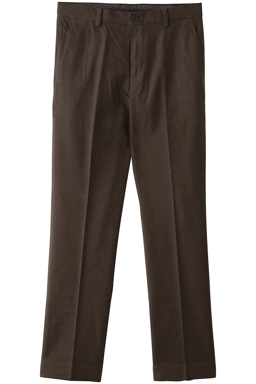 Brooks Brothers 【MEN】コットン ブラッシュドツイル プレーンフロントパンツ Regular (ブラウン, 31inch) ブルックス ブラザーズ ELLE SHOP