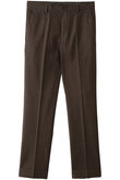 【MEN】コットン　ブラッシュドツイル　プレーンフロントパンツ　Regular