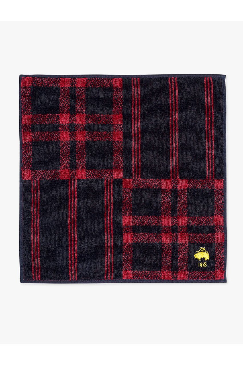 Brooks Brothers ブルックス ブラザーズ メンズ(MENS)【Red Fleece】スーピマコットン GF プレード/ストライプ ミニタオル ネイビー/レッド