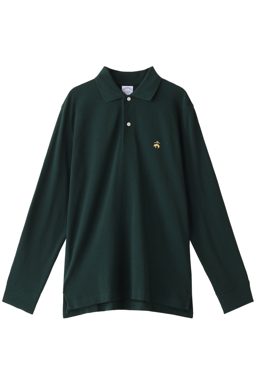 Brooks Brothers ブルックス ブラザーズ メンズ(MENS)GF スーピマコットンピケ パフォーマンス ロングスリーブポロシャツ Slim Fit グリーン