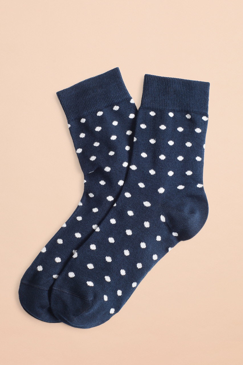 SALE 【30%OFF】 Brooks Brothers ブルックス ブラザーズ 【Red Fleece】SOCK CREW POLKA DOT/ソックス ネイビー