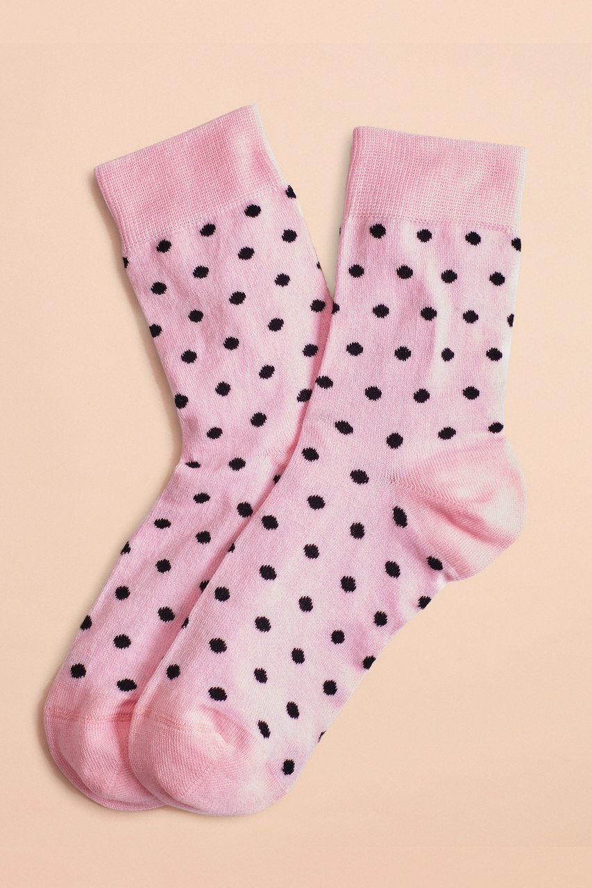 SALE 【30%OFF】 Brooks Brothers ブルックス ブラザーズ 【Red Fleece】SOCK CREW POLKA DOT/ソックス ピンク