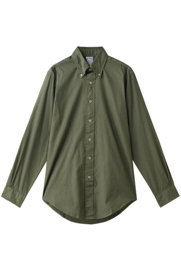 SALE 【40%OFF】 Brooks Brothers ブルックス ブラザーズ メンズ(MENS)GF コットンツイル ガーメントダイ スポーツシャツ Regent Fit オリーブグリーン