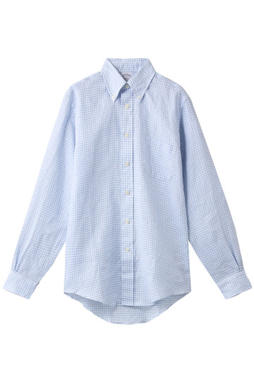 SALE 【30%OFF】 Brooks Brothers ブルックス ブラザーズ メンズ(MENS)アイリッシュリネン ギンガムチェック スポーツシャツ Regent Fit ライトブルー