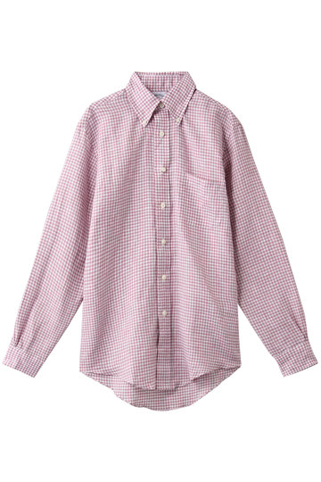 SALE 【30%OFF】 Brooks Brothers ブルックス ブラザーズ メンズ(MENS)アイリッシュリネン ギンガムチェック スポーツシャツ Regent Fit バーガンディ