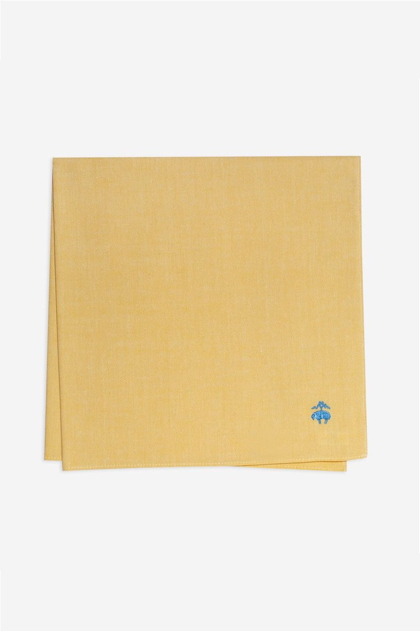 SALE 【33%OFF】 Brooks Brothers ブルックス ブラザーズ メンズ(MENS)GF コットン オックスフォード ソリッド ハンカチ イエロー