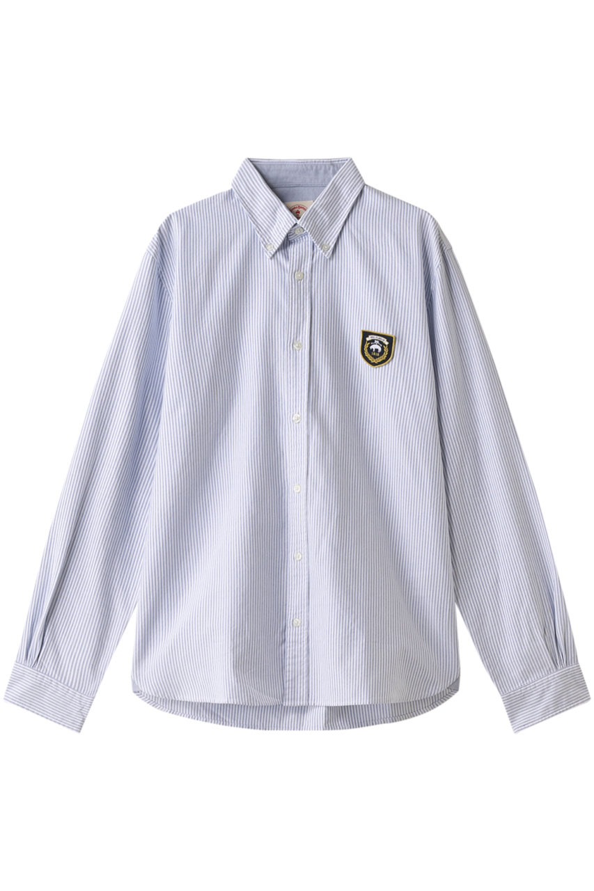 SALE 【40%OFF】 Brooks Brothers ブルックス ブラザーズ メンズ(MENS)【Red Fleece】オックスフォード ストライプ GFパッチ スポーツシャツ with エルボーパッチ ブルーストライプ