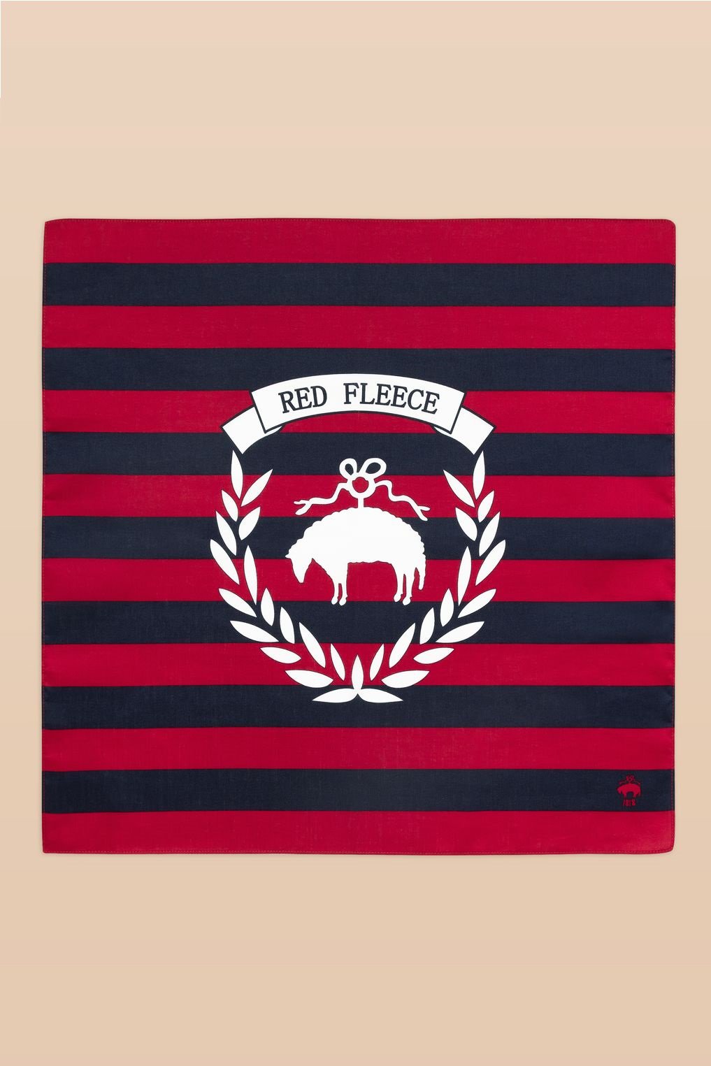 SALE 【33%OFF】 Brooks Brothers ブルックス ブラザーズ メンズ(MENS)【Red Fleece】コットン ラグビーストライプ GFロゴプリント ハンカチ レッド/ネイビー