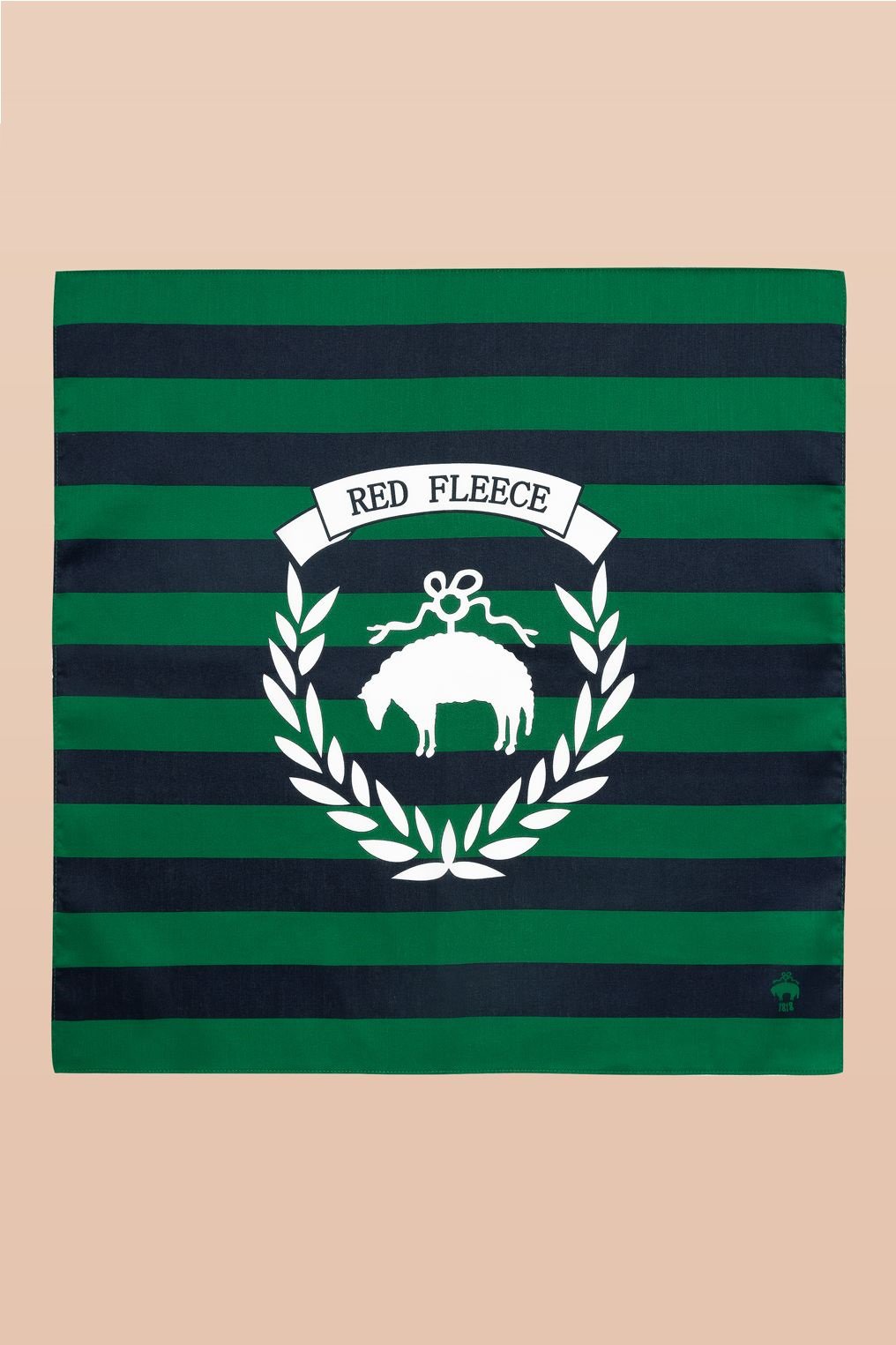 SALE 【33%OFF】 Brooks Brothers ブルックス ブラザーズ メンズ(MENS)【Red Fleece】コットン ラグビーストライプ GFロゴプリント ハンカチ グリーン/ネイビー