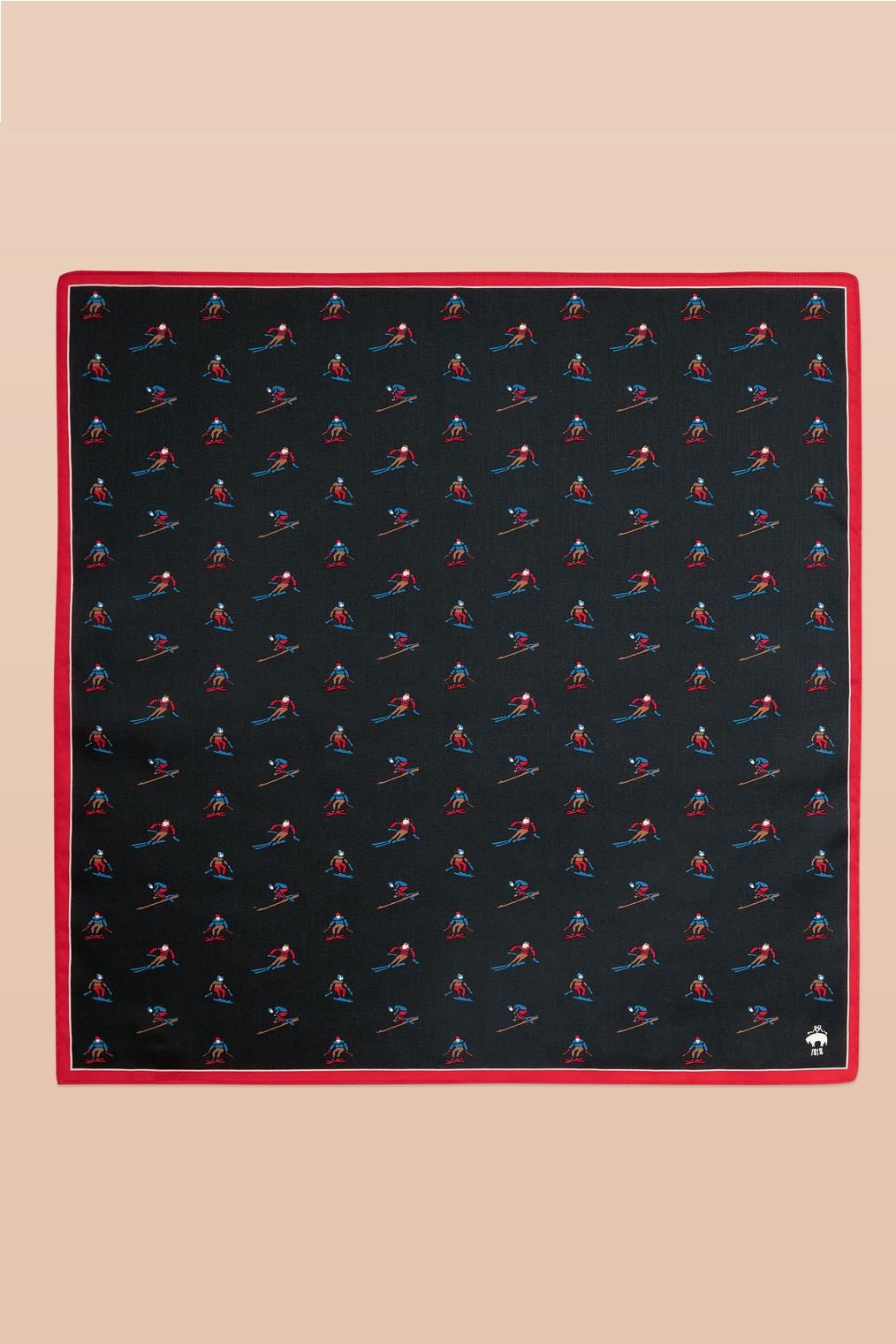 SALE 【33%OFF】 Brooks Brothers ブルックス ブラザーズ メンズ(MENS)【Red Fleece】GF コットン スキーヤープリント ハンカチ グレー/レッド