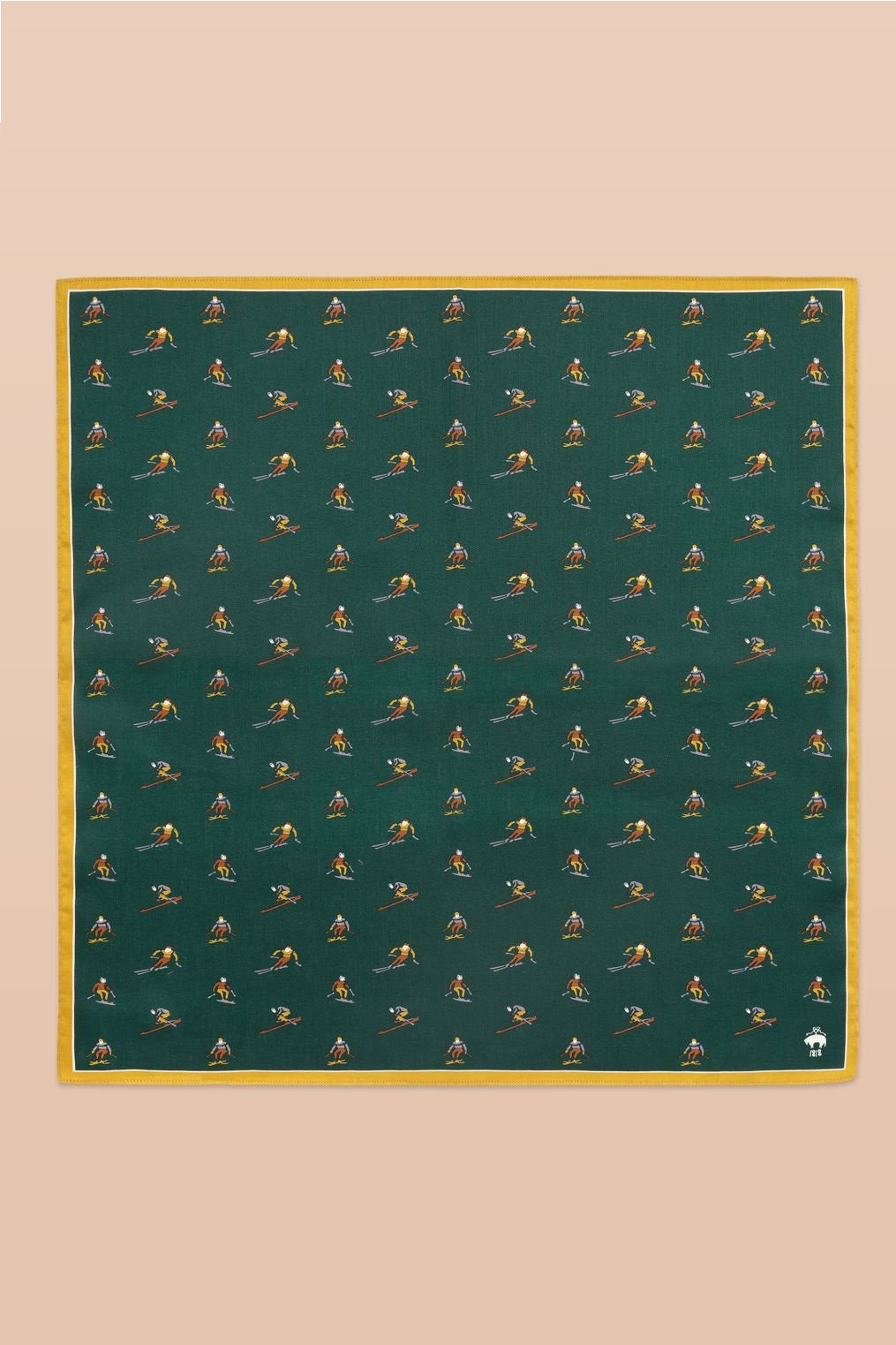 SALE 【33%OFF】 Brooks Brothers ブルックス ブラザーズ メンズ(MENS)【Red Fleece】GF コットン スキーヤープリント ハンカチ グリーン/イエロー