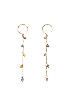 K10ガーランドピアス(サファイア)