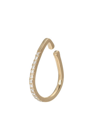 ナチュラリ ジュエリ/NATURALI JEWELRYのK10 ドロップシェイプイヤーカフ（片耳用）(150100/150102)