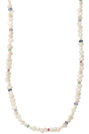 ナチュラリ ジュエリ/NATURALI JEWELRYのジェム＆パールステーションネックレス(150200/150201)