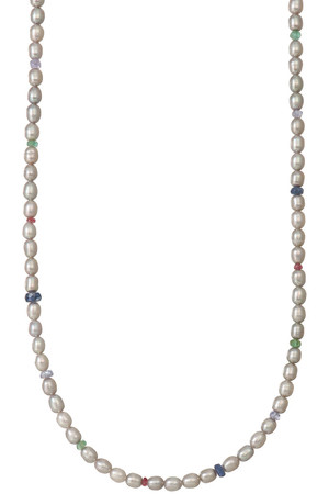 ナチュラリ ジュエリ/NATURALI JEWELRYのジェム＆パールステーションネックレス(150200/150201)